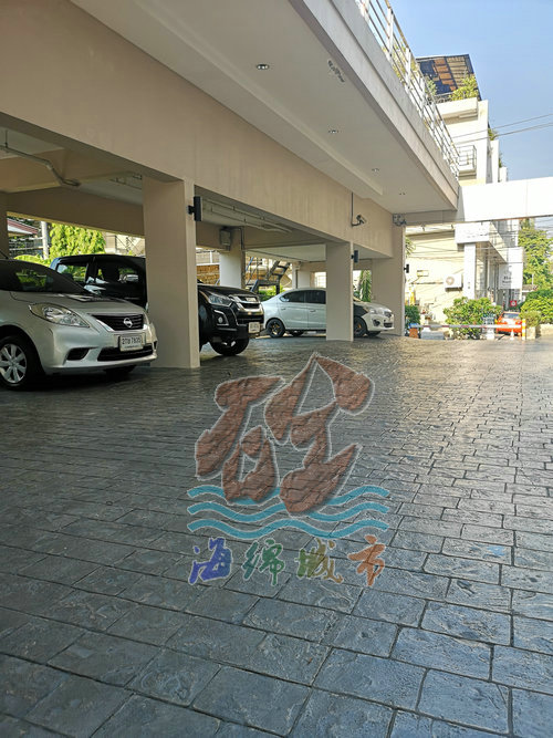 泰國曼谷度假酒店混凝土藝術壓花地坪