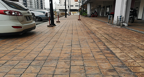 泰國曼谷度假酒店藝術壓花地坪